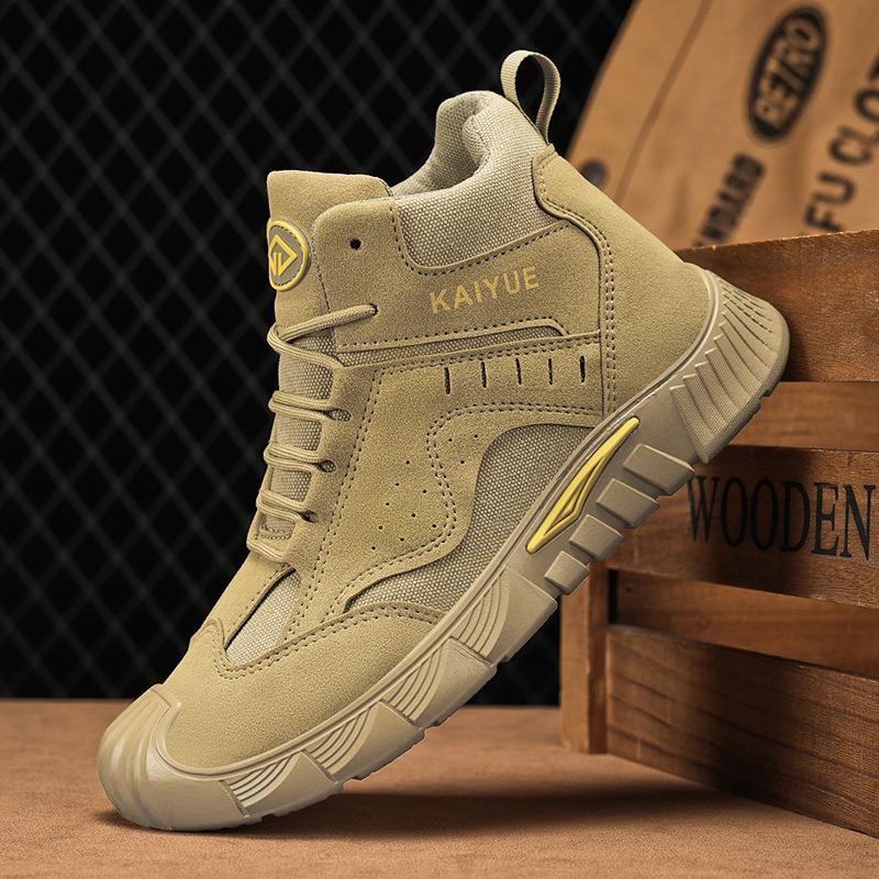 Labor insurance shoes autumn new men's lightweight dirt-resistant tooling shoes work high-top soft-soled casual versatile casual men's shoes