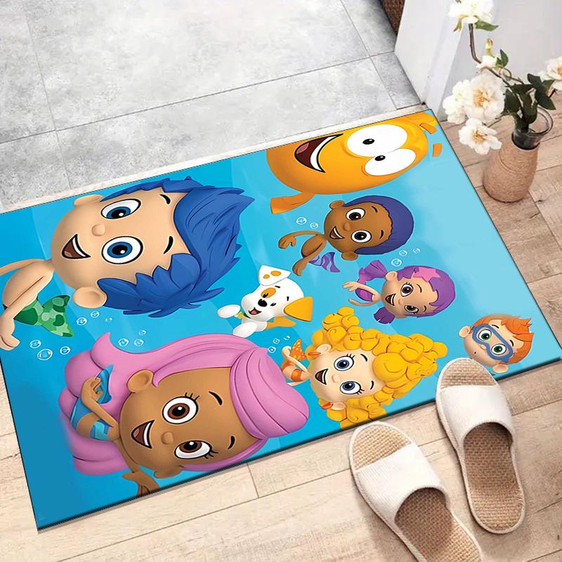 1pc Bubble guppies Design Printed Area Rug Carpet for Bedroom Living Room Home Decor Rugs Mat Non Slip Mat Rug for Bedside