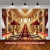 1 Elegant Palace Background Flag, Multi-purpose Gold Party Decoration