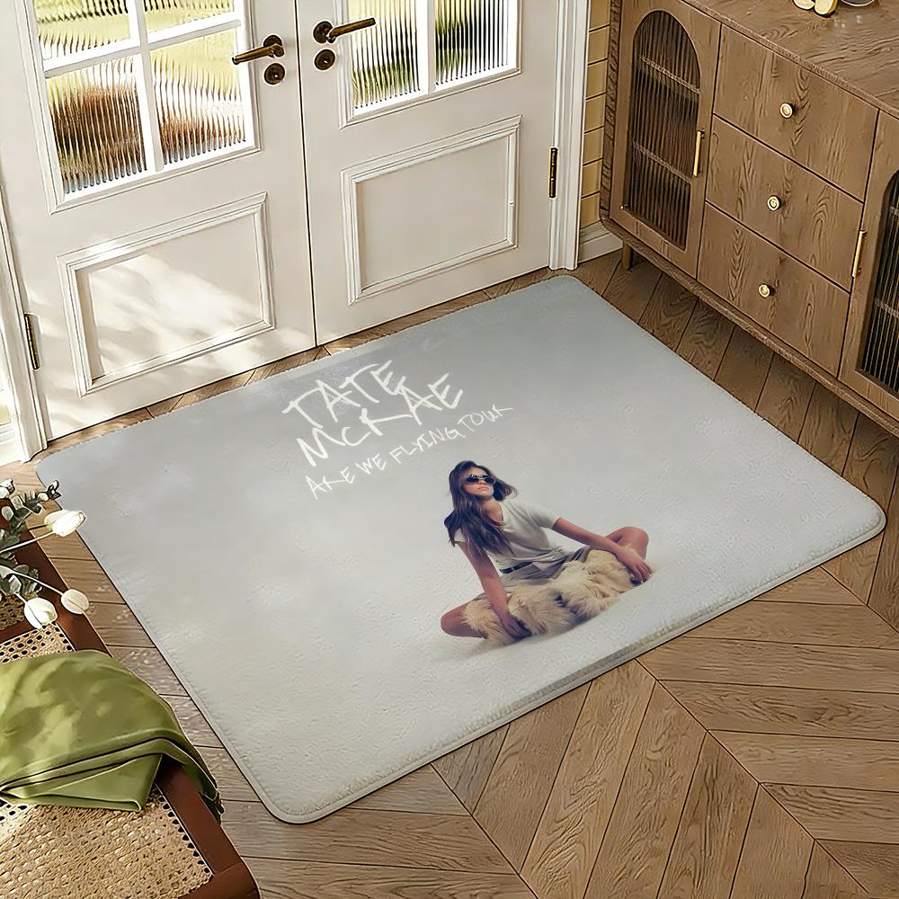 Singer T-Tate McRae Music Floor Mat Soft Thickened Absorbent Non-Slip Bedroom Living Room Door Mat Home Decor Flannel Rugs