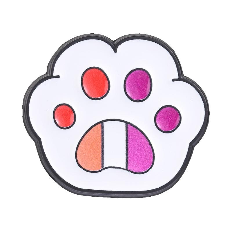 LGBTQ Cat Paw Enamel Pins Gay Lesbian Bi Nonbinary Flag Brooches Badges Cute Cartoon Rainbow Pride Parade Jewelry Gift