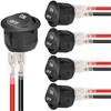 12V kulatý kolébkový spínač AC 6A/250V 10A/125V SPST 2kolíkový 2polohový kolébkový spínač pro auto člun Automotive RV Černý