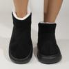 fashion 2024 Winter Solid Color Warm Snow Boots Women Thick Bottom Plush Lined Cotton Padded Shoes Woman Casual Platform Ankle Boots