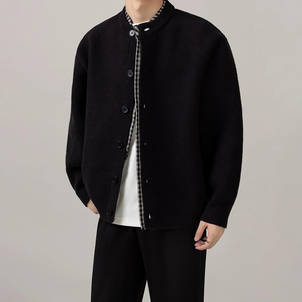 Gilet en tricot patchwork style coréen pour homme - Collection Automne/Hiver 2025
