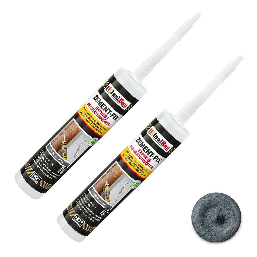 IsolBau Zement-Fix Repair and Sealing Mortar Dark Gray 2 x 300ml