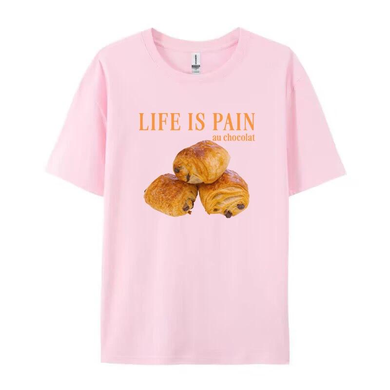 

Pain Au Chocolat Funny Quotes TShirt Cute Food Graphic Tees Women Casual Croissant Bread Lover Shirt Unisex Summer Clothes Gift 4XL