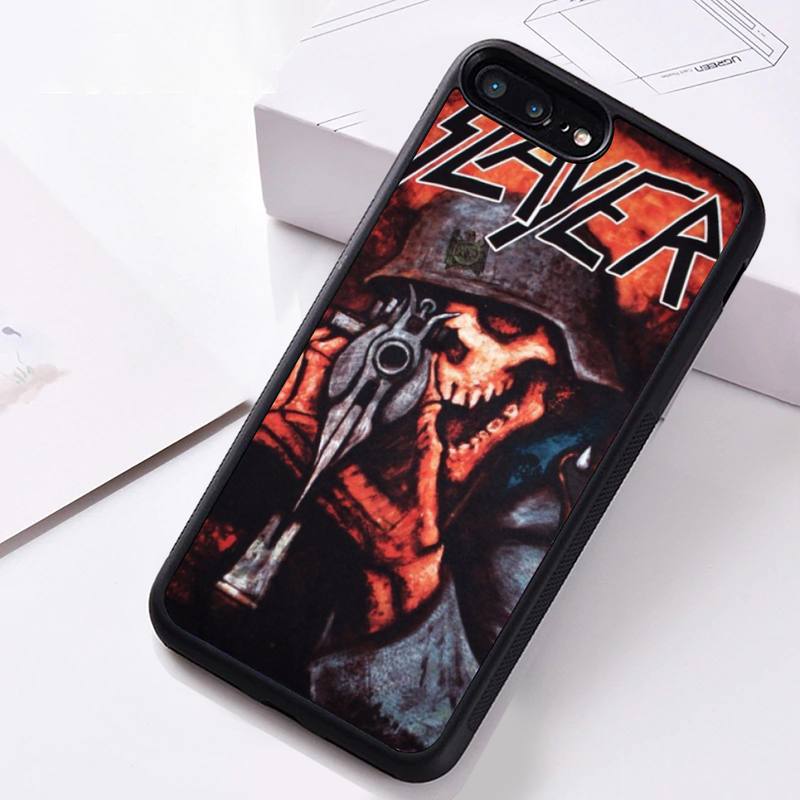 Slayer Heavy Metal Rockband Telefonfodral Gummi för iPhone 12 pro max mini 11 pro XS MAX 8 7 6 6S Plus X 5S SE 2020 XR fodral