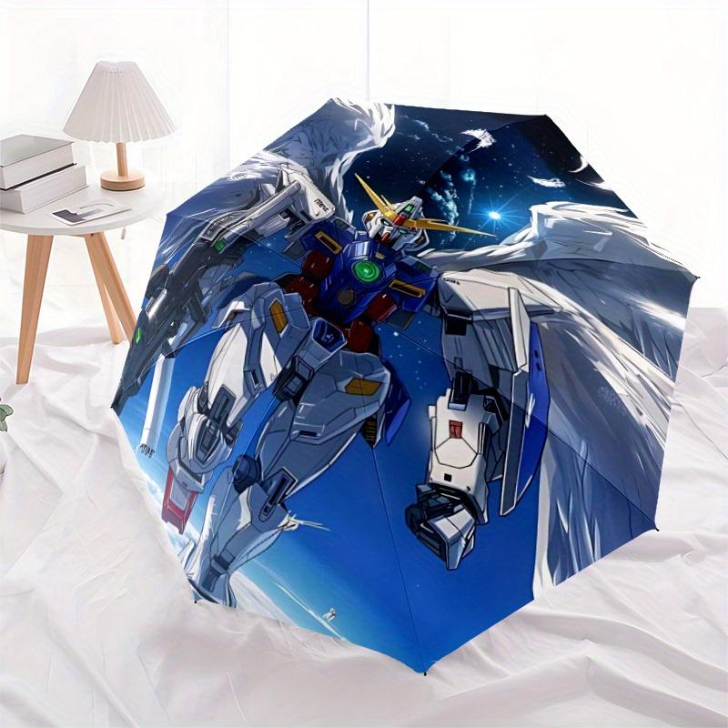 1pc Gundam Automatic Opening/closing Umbrella, Foldable Sunshade, Perfect Gift for Friends, Durable Handle Yy250812104