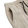 Men's Casual Striped Linen Pants Loose Fit Straight Leg Long Trousers Sporty American Style Men's Wear Breathable Casual Sports Trousers