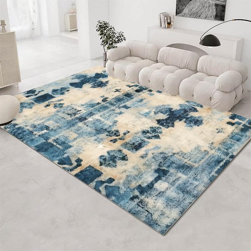 

Europe Distress Style Stripe Carpet Living Room Sofa Bedroom Bedside Study Entrance Door Rug Non-slip Retro Home Decor Mat 40x60cm