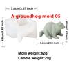 3D Cartoon Hedgehog Groundhog Silicone Candle Mold DIY Cute Animal Handmade Scented Candle Gypsum Mould Home Decor Gift