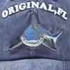 Alphabet Shark Embroidered Baseball Cap with Adjustable and Versatile Sun Protection Duckbill Cap Suitable for Men and Women