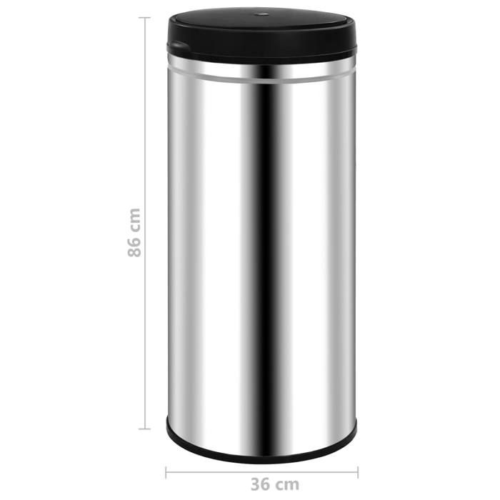 VidaXL Automatic Sensor Bin Waste Bin Rubbish Bin Recycling Bin Office Living Room Home 322697
