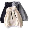 Oversized Fluffy Hoodie Women Winter Sweatshirts Plush Warm Top Hoodies Men Pullover Loose Soft Thick Top