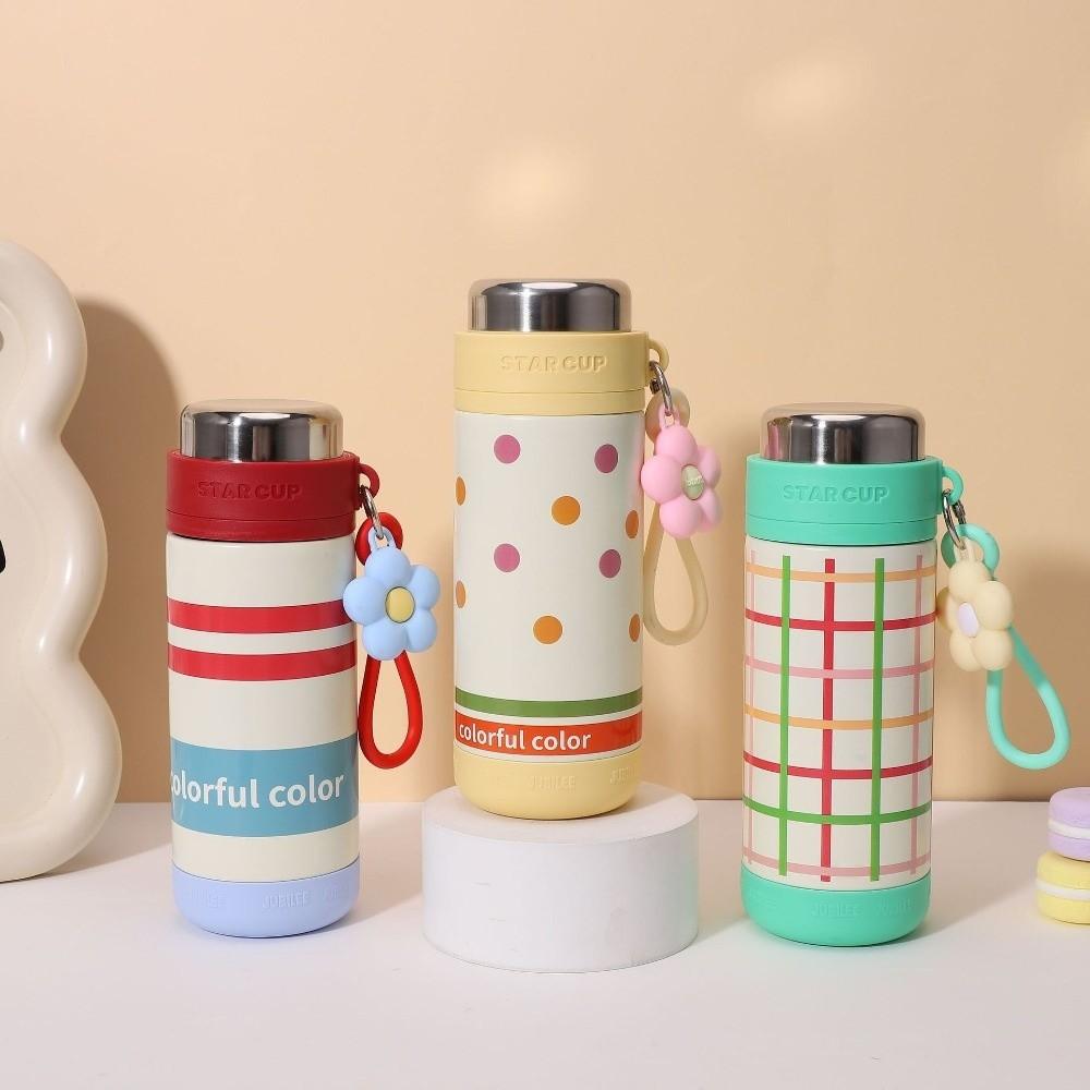 Portable Stainless Steel Thermos Mug Elegant Water Cup Dust Proof Thermos Cup  Student