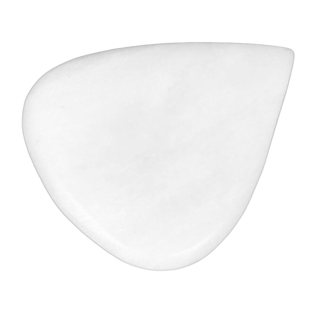Gitarren-Bass-Plektrum mit konkavem Design Natur-Ochsenknochen Herzform Spielplektrum für Saiteninstrumente Weiß
