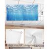 Summer 4 Pcs Fluorescent Light Covers, Ocean Blue Sea Waves Underwater Magnetic Light Filters Shade Panel Light Covers for Ceiling Lights Classroom