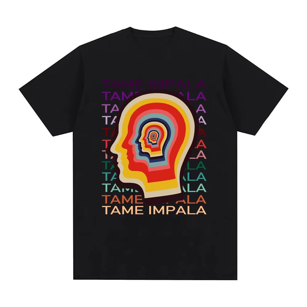 Tame Impala LOGO TrendT-Shirt New High Quality Album Tee-shirt Sleeve Cotton Gothic Tshirt Y2K Gothic Cotton Oversized T-shirts