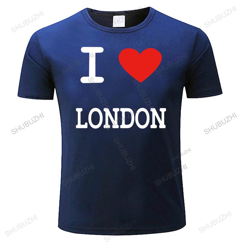 Módní tričko pánské bavlna značka tričko I Love London Pánské tričko Vtipné suvenýrové tričko Kvalitní sítotisk - Unisex