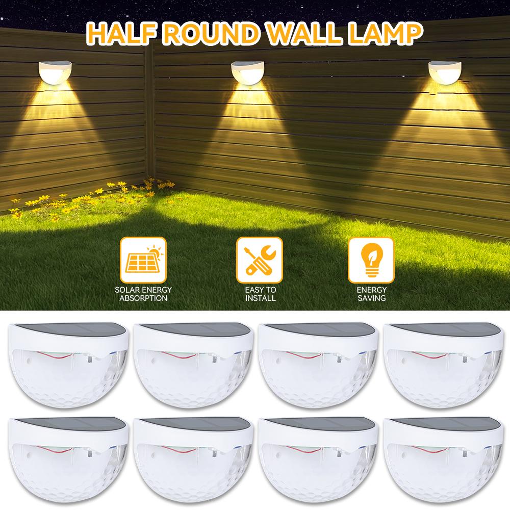 2/4/8 Pcs Solar Fence Light Outdoor Lighting Wall Lamps Garden Energy Light Festoon Decoration LED For Garden Step Patio Stairs