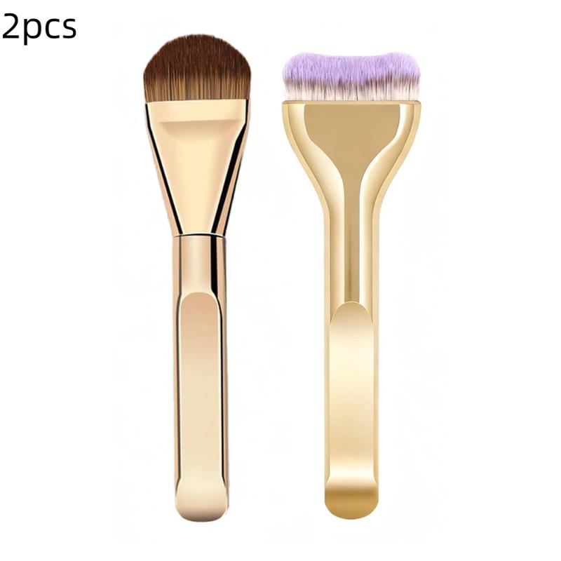 1/2 Pcs Ultra Thin Foundation Brush Synthetic Bristles Precision Application For Liquid Cream Streak Free All Skin Types Tools