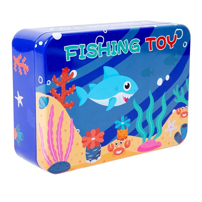 Montessori Wooden Fishing Toy Kids Marine Life Educational Game Parent Child Interactive Learning Toy