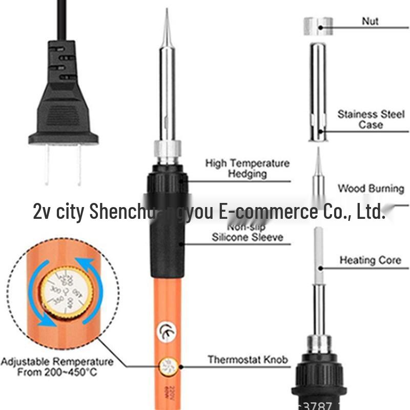 Adjustable Temperature Wood Burning Tool (200~450°C) for Pyrography, Carving, and Welding
