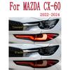 For MAZDA CX-60   2024 Car Headlights Protective Film Front Headlamp Cover Smoked Black TPU Film Accessories Sticker