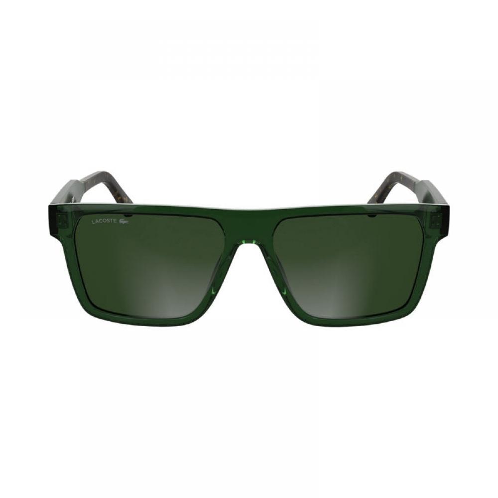 Lacoste Sunglasses Square Full Rim  Transparent Green Frame And Green Lens L6059