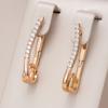 Kienl Rose Gold Long Dangle Earrings For Women Trendy Natural Zircon Accessories English Earrings Fine Daily Jewelry