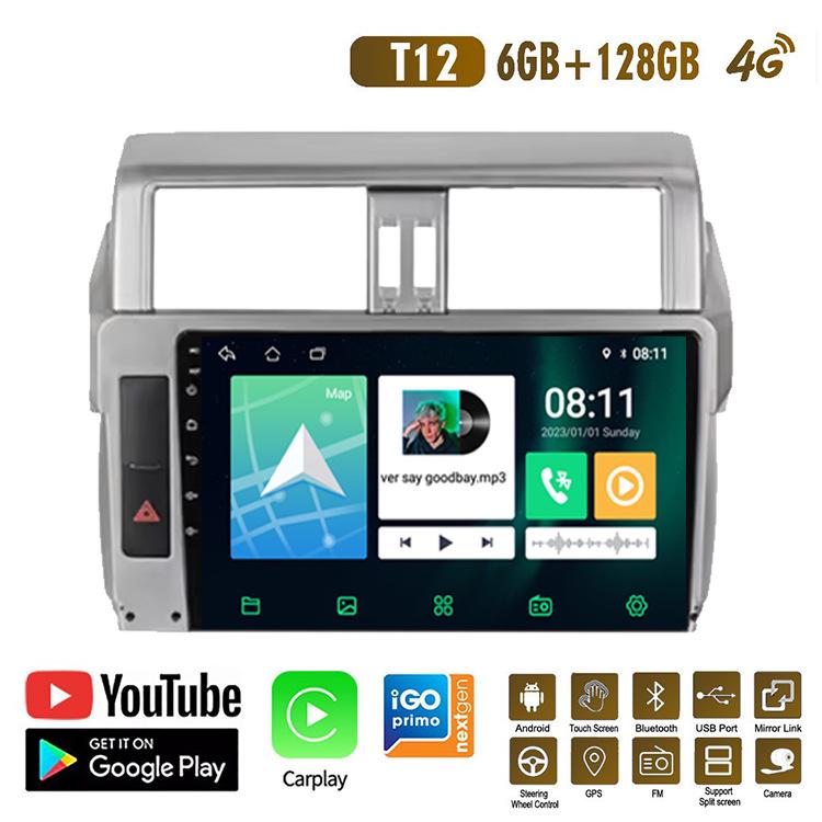 Toyota Land Cruiser Prado Android GPS Navigator with Rearview Camera & CarPlay Compatibility