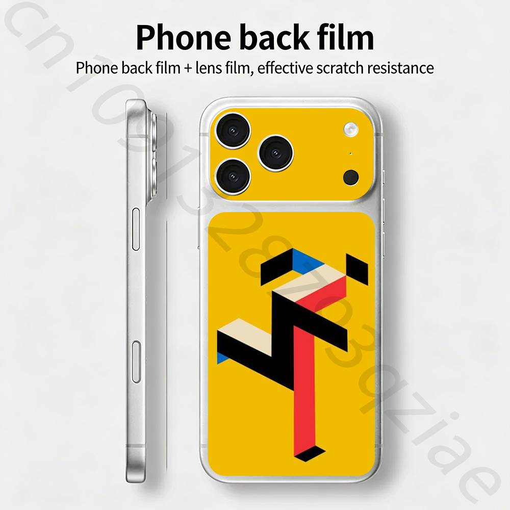 Bauhaus Exhibition For iPhone 17 pro Max /17 pro Full Cover Decal Skin Wrap 3D Colorful Rear Protective Sticker Film