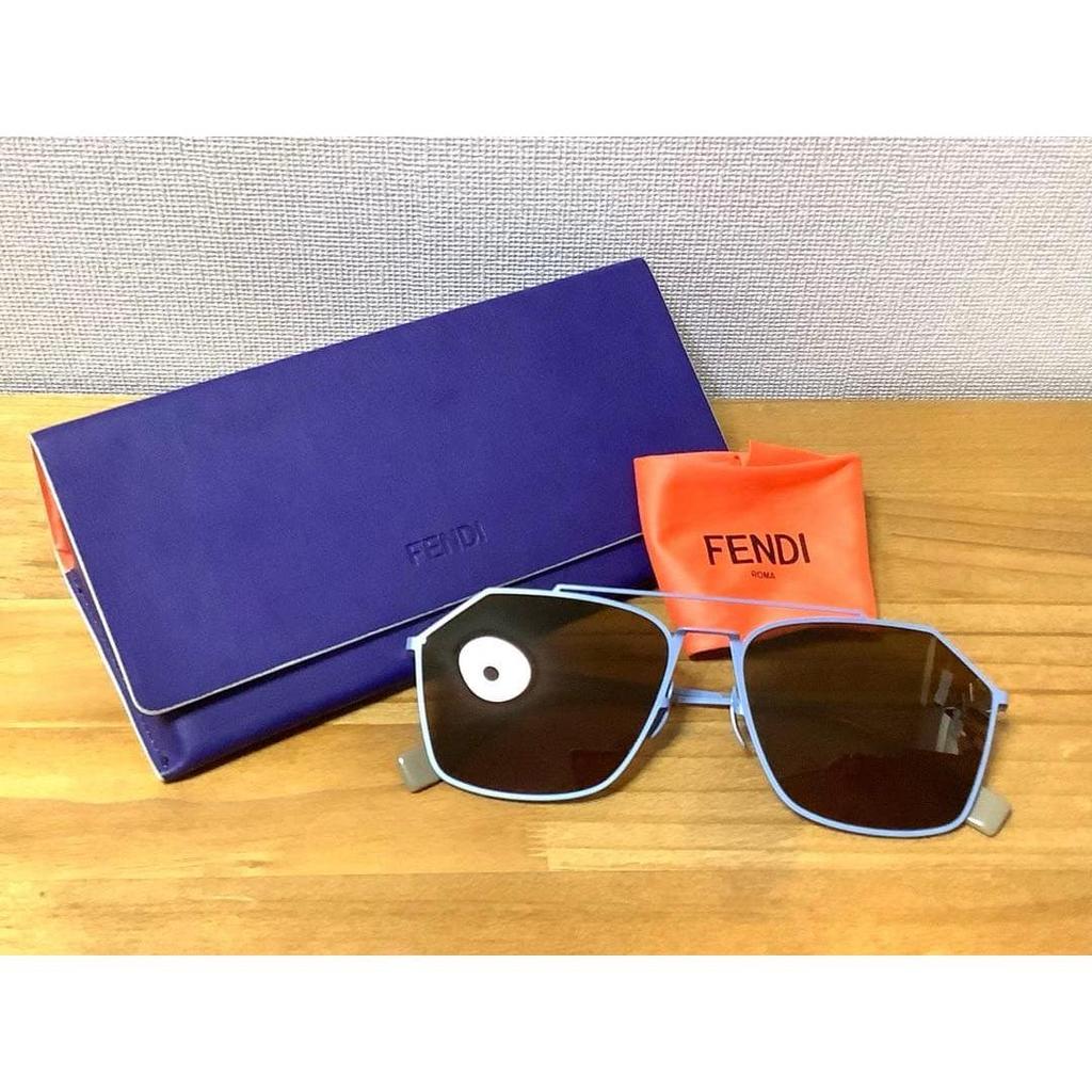 Used Unused item FENDI sunglasses Azure blue with case