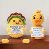 Cute Crochet Animals Ornament Frog Sea Turtle Duck Fox Ornament Desk Accessories Hand-knitted Figurine Finished Crochet Doll