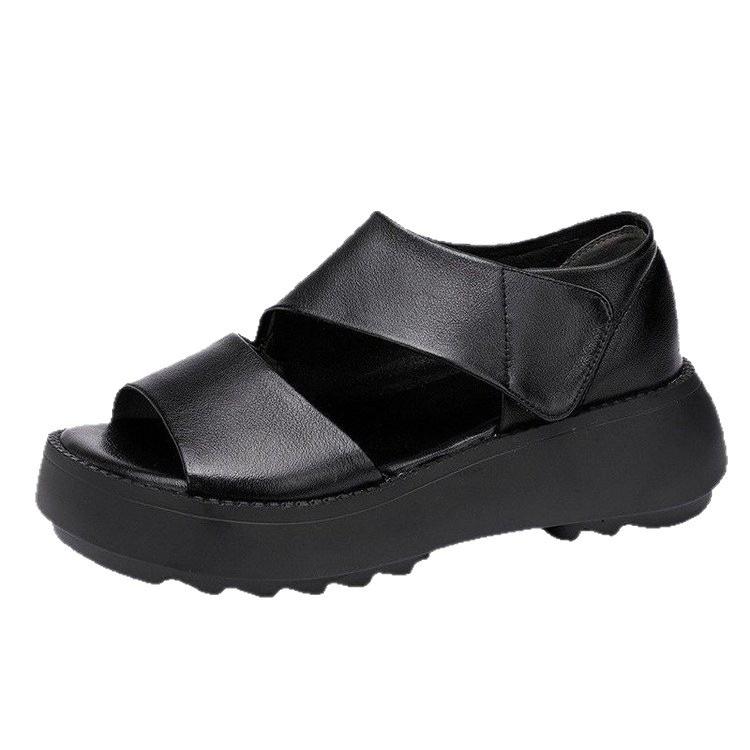 Summer platform heightening sandals new open-toed casual muffin shoes retro sen roman sandals