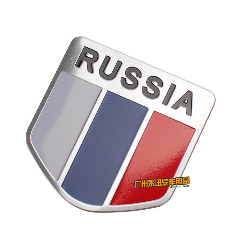 Germany UK Italy USA France Flag Metal Car Badge Decal Sticker, Patriotic Modified Nameplate Emblem For Car Body Exterior