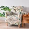 Floral Elastic Tub Chair Cover Stretch Club Armchair Covers Single Slipcovers Adjustable Couch Covers for Study Bar Counter Home