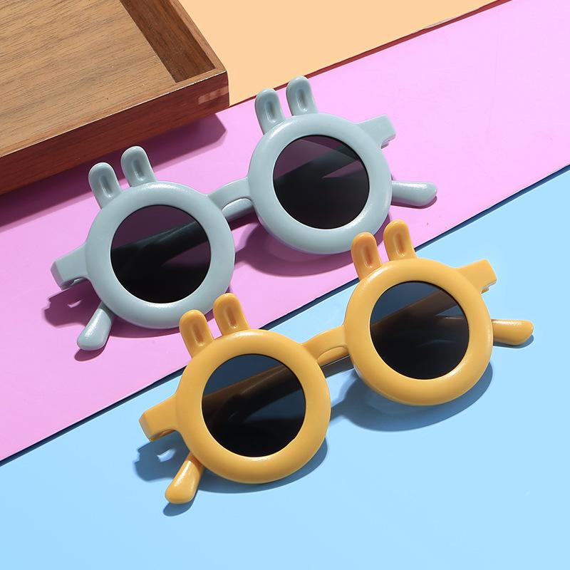 New fashion small ear rabbit children's sunglasses photo party children's sunglasses small circle baby glasses