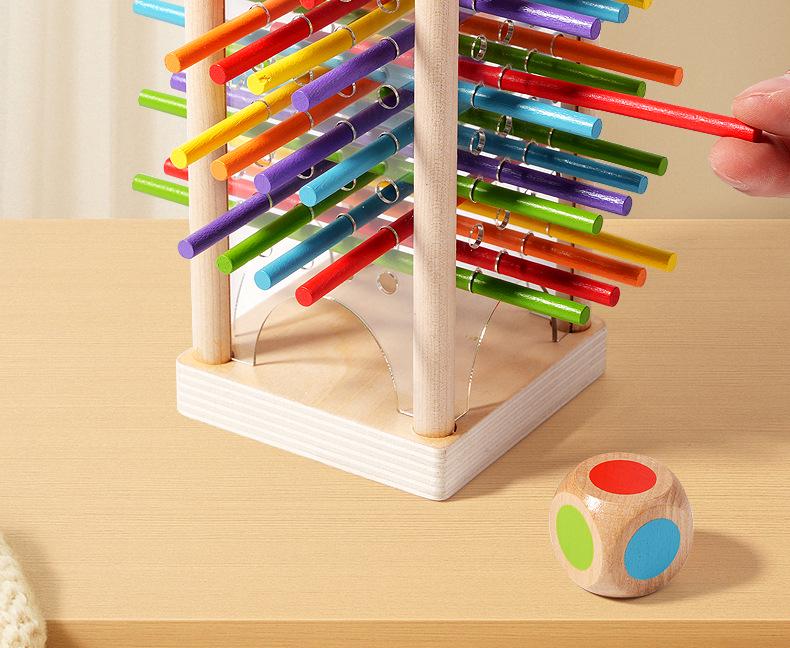 Kinderspiel zum Balancieren: Steckfiguren für Konzentration und räumliches Denken