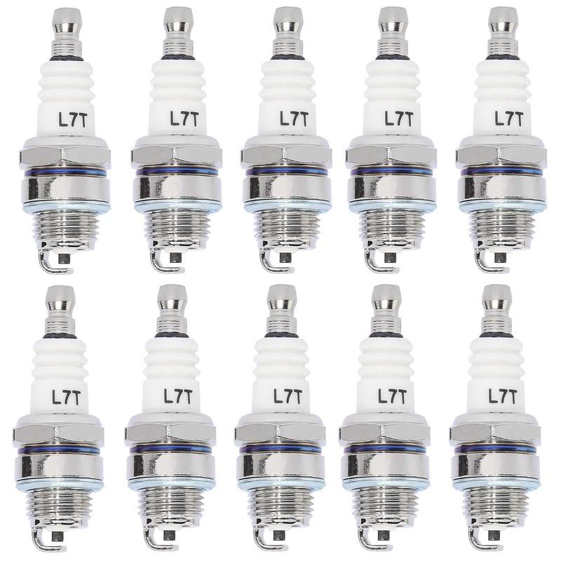 10Pc Spark Plug L7T for 33cc 43cc 47cc 49cc 2-Stroke Pocket Bike ATV Trimmer Blower Chainsaw Brushcutter Echo Wacker Kawasaki