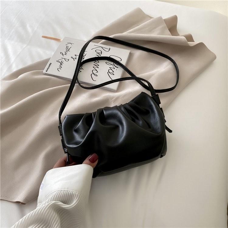 Trendy 2024 Korean Cloud Bag Soft Pu Material Mini Crossbody Bag For Girls Available In Colors