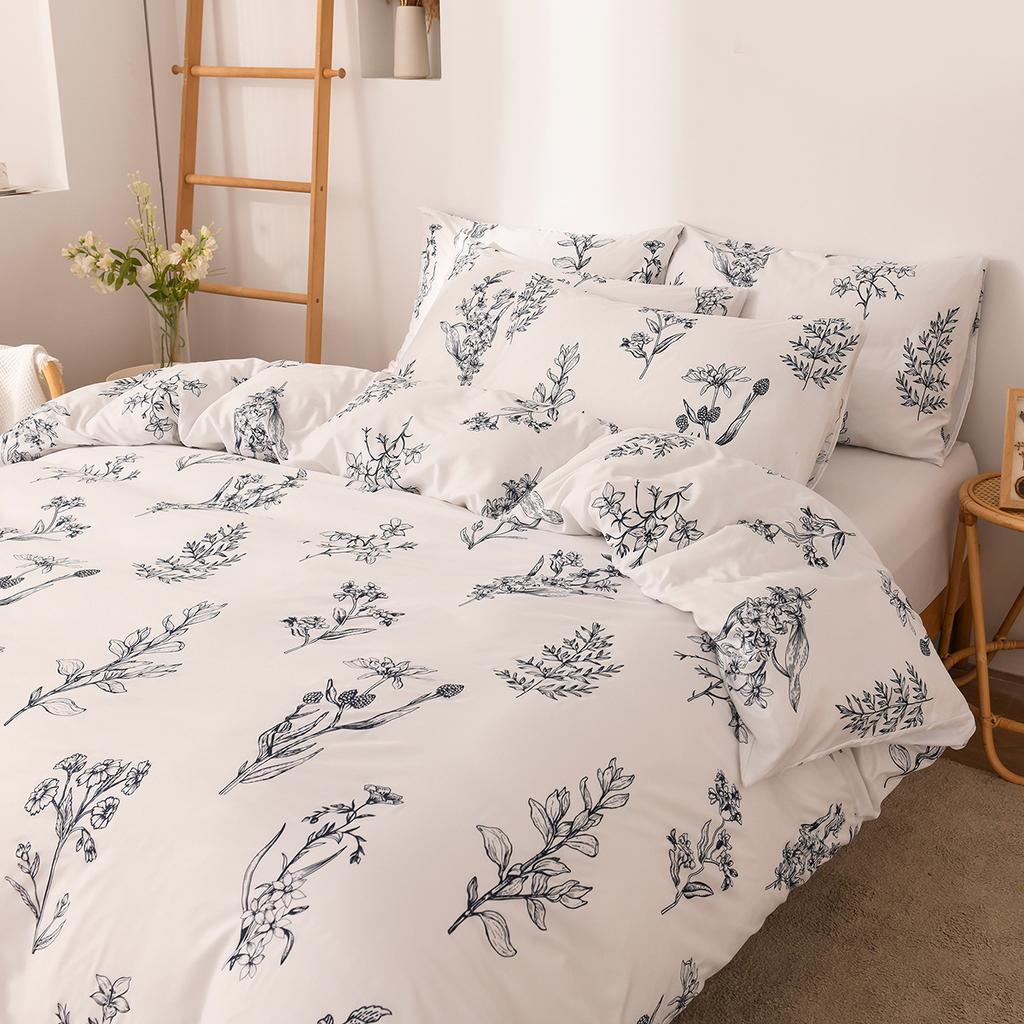 Soft And Comfortable Floral Pattern Duvet Cover Set With Duvet Cover And Pillowcases King Queen Twin Sizes For All Ages