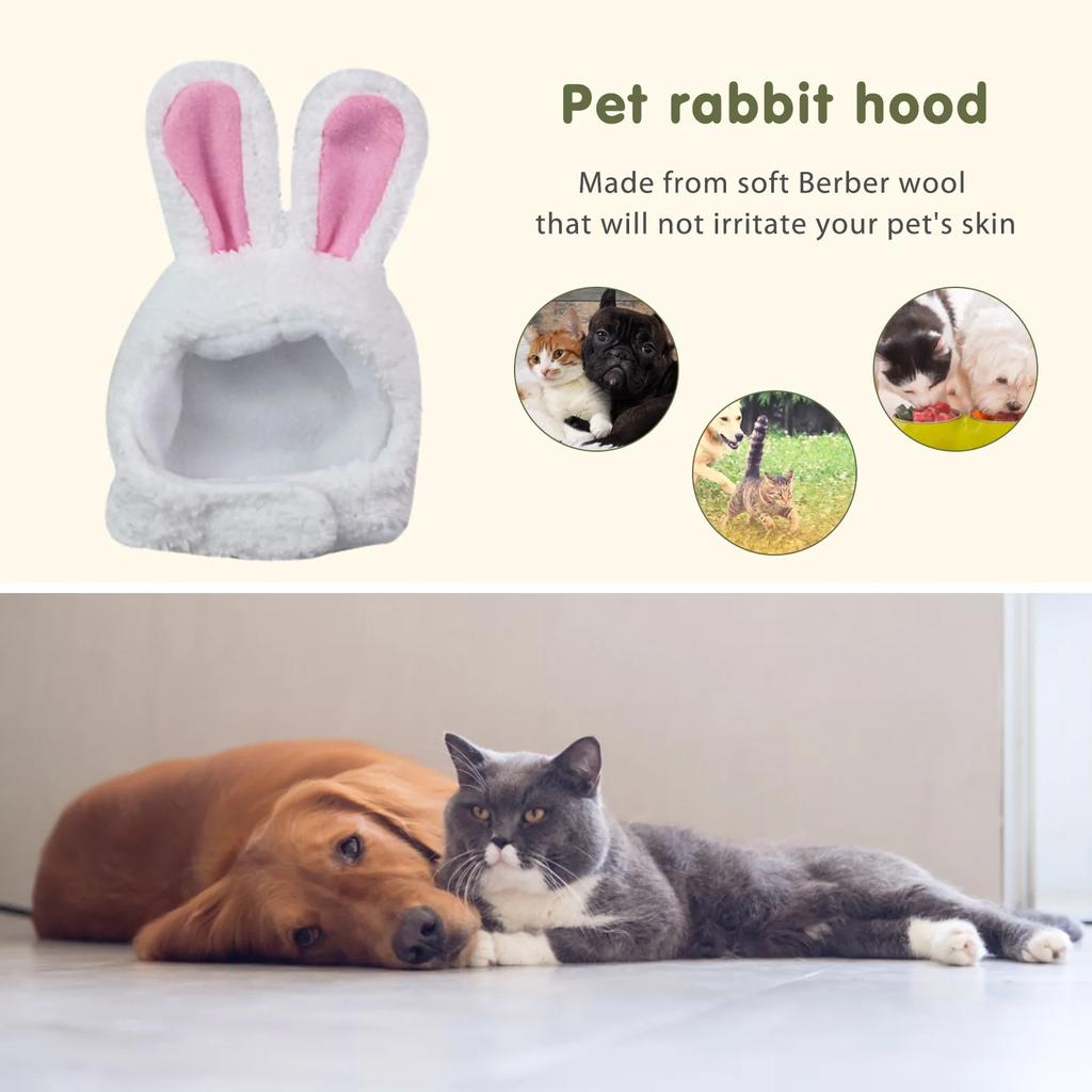 Cat Headgear Cute Pet Dog Cat Caps Rabbit Ears Hats For Cats Kids Bunny Cosplay Props Bunny Ears Pet Headdress Cat Accessories