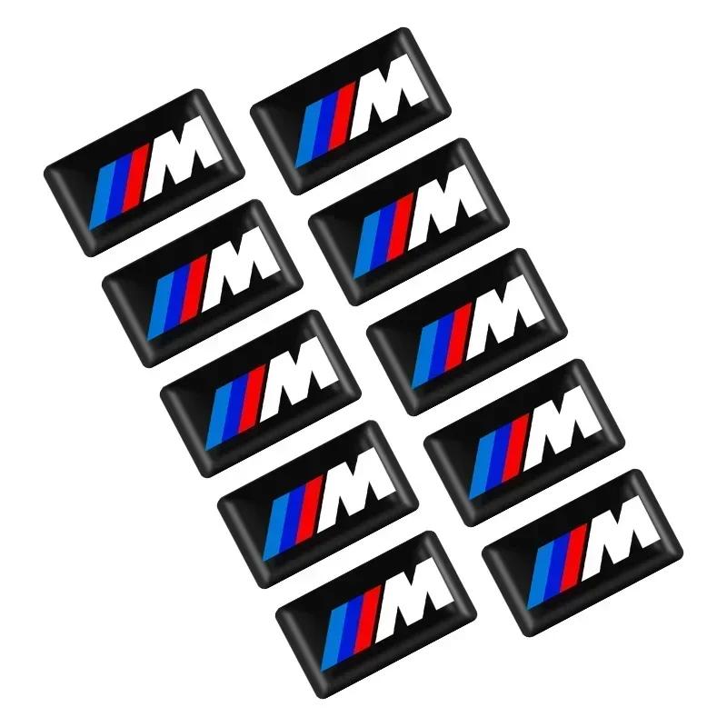 10 pezzi Adesivi Decalcomanie Emblema 3D in Resina Epossidica Accessori Interni Auto per BMW E46 E85 E60 F10 E39 F30 E36 F20 E87 E90 E70 X3 X5