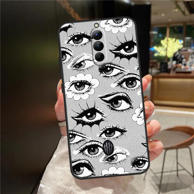 Eye Illustration Case For ZTE Nubia Red Magic 11 10 9 8 8S 9S 10S Pro Plus 6 7 6S 7S For RedMagic 10 Air Cover