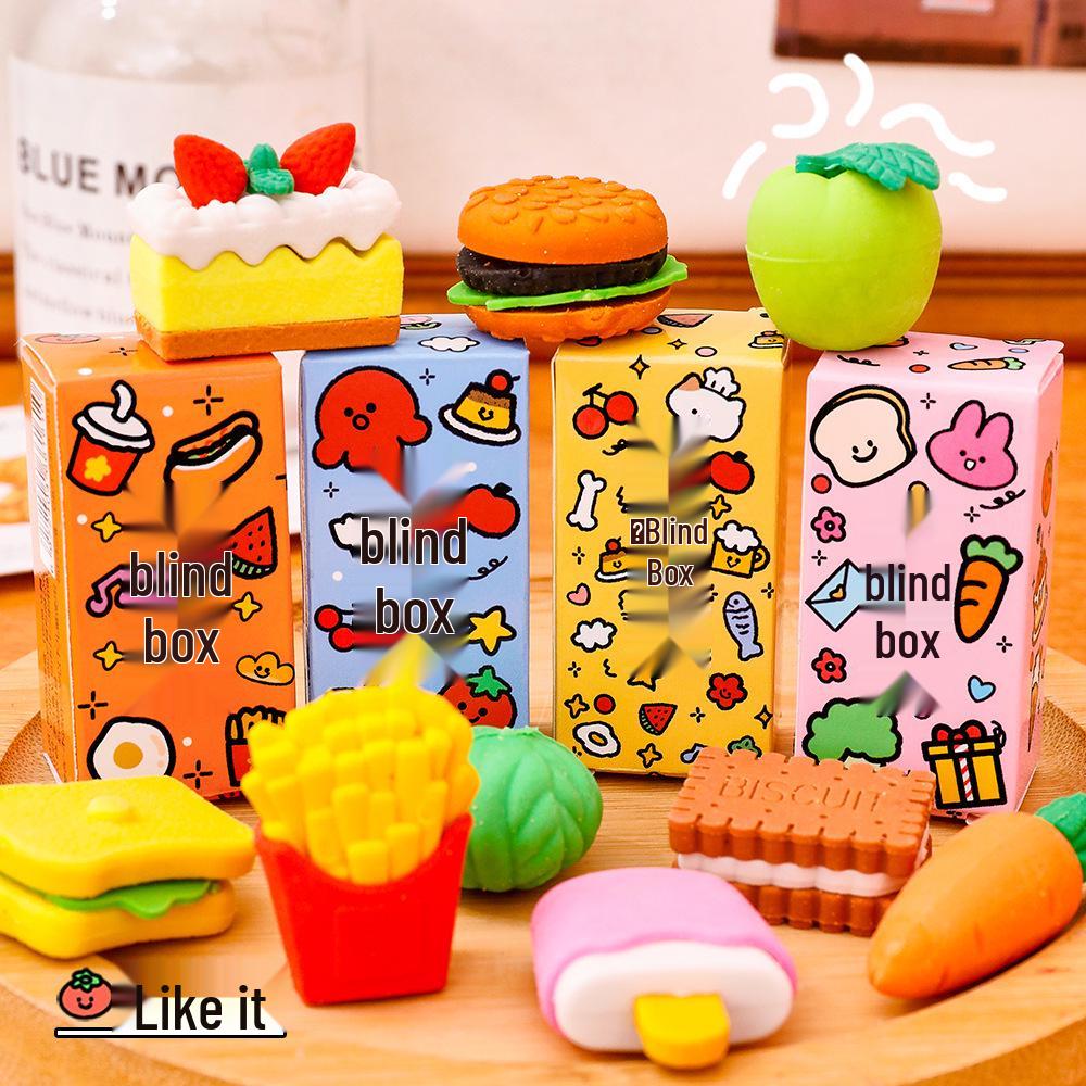 Cartoon Fruit Eraser Blind Box - Fun Gift for Primary School Students
