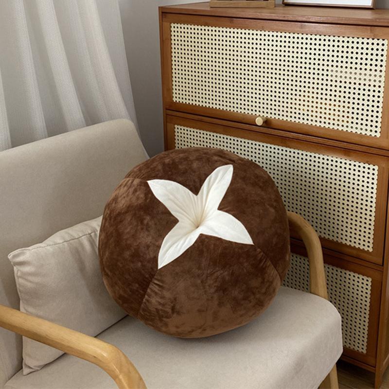 Креативная плюшевая подушка в виде гриба помидора хурмы дивана эркера спальни татами кровати подушка для спины домашний декор милые подушки 35x35x22cm 6969₽