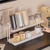 2 Layer Bottle Drying Rack Cups Storage Rack with Drain Tray, Mug Organizer for Kitchen, Coffee Mug Holder for Kitchen Counter