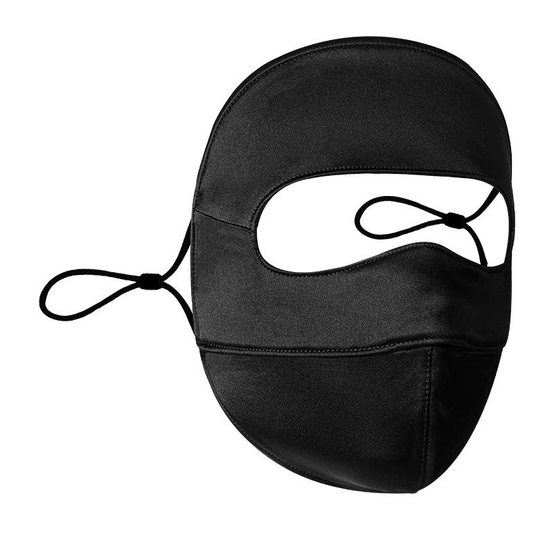 Unisex Summer Double Layer 100% Silk Sun Protection Face Mask UV Protection 3D Breathable Face Cover Eye Corner Protection for Men and Women