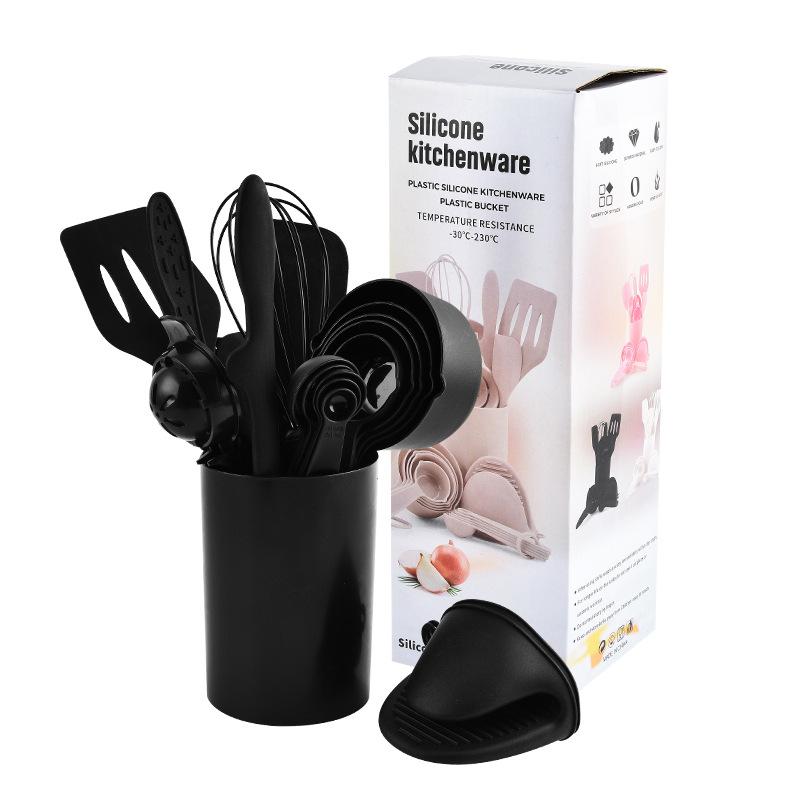 21pcs Baking Cooking Silicone Kitchenware Set Baking Tools Spoon Beater Scraper Steak Spatula